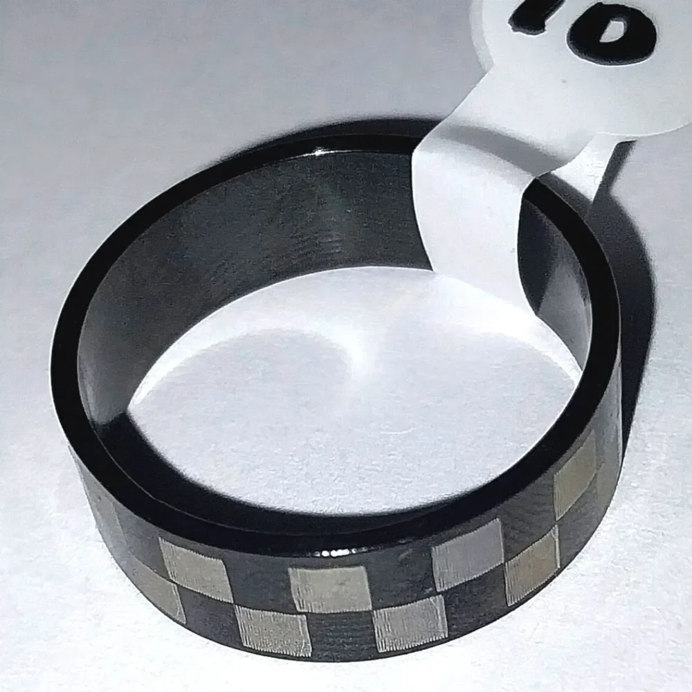 Stainless steel wide band hypoallergenic nickel free Men's ring sz 10